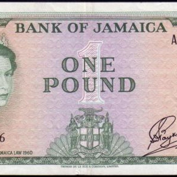 26 évesen a jamaicai 1 fontos bankjegyen